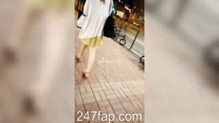 Mini Skirt Spy Voyeur with Face Young Amateur Chinese Asian Girl 454