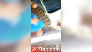 Panty Under Short Skirt Voyeur with Face Young Amateur Chinese Asian Girl 457