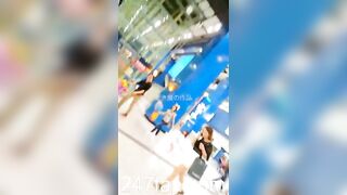 Panty Voyeur Upskirt with Face Young Amateur Chinese Asian Girl in Public 465