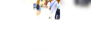 Under Skirt Record Voyeur with Face Young Amateur Chinese Asian Girl in Public 466