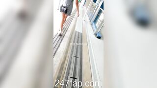 Panty Voyeur Upskirt with Face Young Amateur Chinese Asian Girl in Public 467