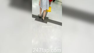 Under Skirt Record Voyeur with Face Young Amateur Chinese Asian Girl in Public 473x