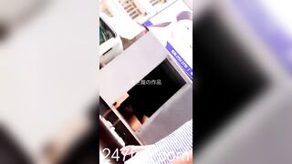 Low Angle Peeping Voyeur with Face Young Amateur Chinese Asian Girl in Public 481