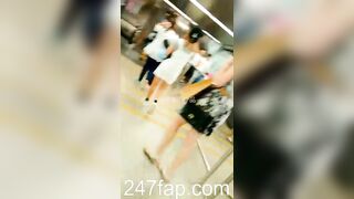 Mini Skirt Spy Voyeur with Face Young Amateur Chinese Asian Girl 486