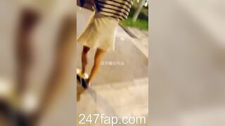 Panty Under Short Skirt Voyeur with Face Young Amateur Chinese Asian Girl 488