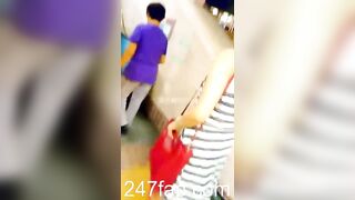 Panty Under Short Skirt Voyeur with Face Young Amateur Chinese Asian Girl 490x