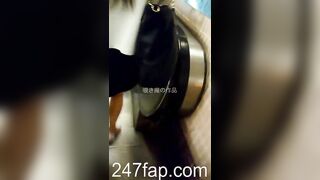 Low Angle Peeping Voyeur with Face Young Amateur Chinese Asian Girl in Public 496x