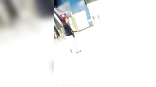 Low Angle Peeping Voyeur with Face Young Amateur Chinese Asian Girl in Public 498x