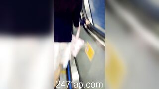 Low Angle Peeping Voyeur with Face Young Amateur Chinese Asian Girl in Public 498x