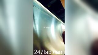 Low Angle Peeping Voyeur with Face Young Amateur Chinese Asian Girl in Public 499