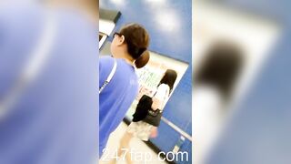 Under Skirt Record Voyeur with Face Young Amateur Chinese Asian Girl in Public 507