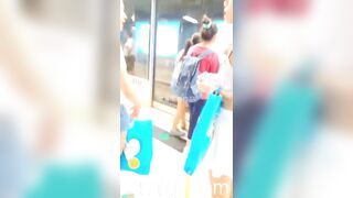 Panty Voyeur Upskirt with Face Young Amateur Chinese Asian Girl in Public 512x