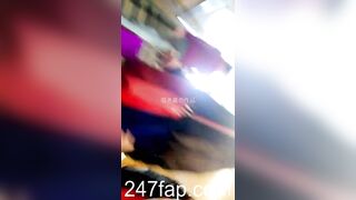 Low Angle Peeping Voyeur with Face Young Amateur Chinese Asian Girl in Public 67