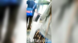 Low Angle Peeping Voyeur with Face Young Amateur Chinese Asian Girl in Public 71x