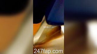 Low Angle Peeping Voyeur with Face Young Amateur Chinese Asian Girl in Public 73