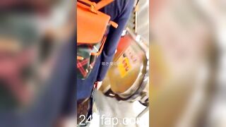 Under Skirt Record Voyeur with Face Young Amateur Chinese Asian Girl in Public 76