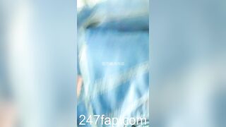 Low Angle Peeping Voyeur with Face Young Amateur Chinese Asian Girl in Public 81