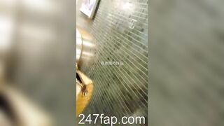 Low Angle Peeping Voyeur with Face Young Amateur Chinese Asian Girl in Public 81