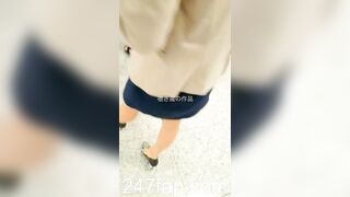 Mini Skirt Spy Voyeur with Face Young Amateur Chinese Asian Girl 82x