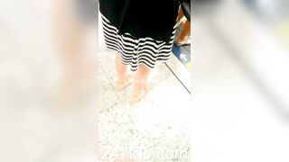 Panty Voyeur Upskirt with Face Young Amateur Chinese Asian Girl in Public 85