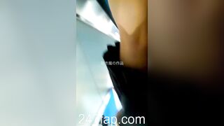 Panty Voyeur Upskirt with Face Young Amateur Chinese Asian Girl in Public 86
