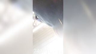 Low Angle Peeping Voyeur with Face Young Amateur Chinese Asian Girl in Public 89