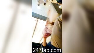 Low Angle Peeping Voyeur with Face Young Amateur Chinese Asian Girl in Public 92