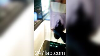 Low Angle Peeping Voyeur with Face Young Amateur Chinese Asian Girl in Public 92