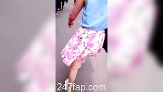 Panty Voyeur Upskirt with Face Young Amateur Chinese Asian Girl in Public 94