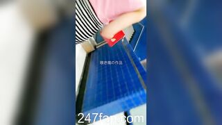 Panty Under Short Skirt Voyeur with Face Young Amateur Chinese Asian Upskirt Girl in Public 96