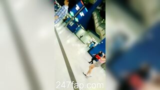 Panty Under Short Skirt Voyeur with Face Young Amateur Chinese Asian Upskirt Girl in Public 96