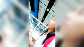 Panty Under Short Skirt Voyeur with Face Young Amateur Chinese Asian Upskirt Girl in Public 101