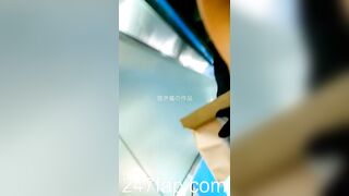 Panty Under Short Skirt Voyeur with Face Young Amateur Chinese Asian Upskirt Girl in Public 101