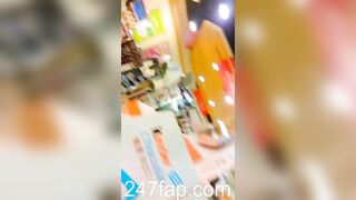 Mini Skirt Spy Voyeur with Face Young Amateur Chinese Asian Girl in Public 105