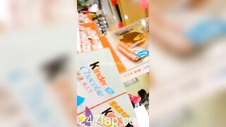 Mini Skirt Spy Voyeur with Face Young Amateur Chinese Asian Girl in Public 105