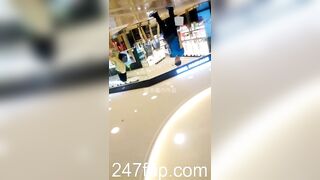 Panty Under Short Skirt Voyeur with Face Young Amateur Chinese Asian Upskirt Girl in Public 113x