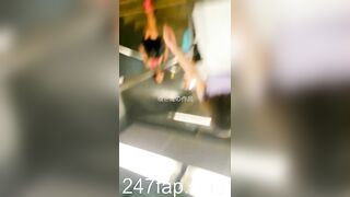 Mini Skirt Spy Voyeur with Face Young Amateur Chinese Asian Girl in Public 115