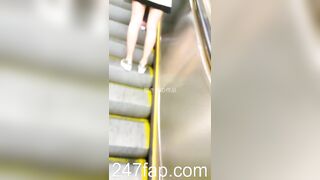 Under Skirt Record Voyeur with Face Young Amateur Chinese Asian Girl in Public 118