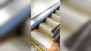 Low Angle Peeping Voyeur with Face Young Amateur Chinese Asian Girl in Public 122