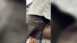 Low Angle Peeping Voyeur with Face Young Amateur Chinese Asian Girl in Public 122