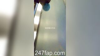 Low Angle Peeping Voyeur with Face Young Amateur Chinese Asian Girl in Public 122
