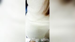 Panty Voyeur Upskirt with Face Young Amateur Chinese Asian Girl in Public 125