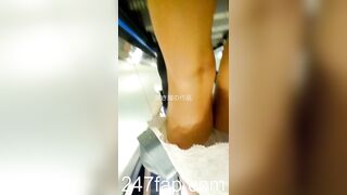 Mini Skirt Spy Voyeur with Face Young Amateur Chinese Asian Girl in Public 126