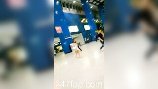 Mini Skirt Spy Voyeur with Face Young Amateur Chinese Asian Girl in Public 126