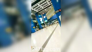 Mini Skirt Spy Voyeur with Face Young Amateur Chinese Asian Girl in Public 126