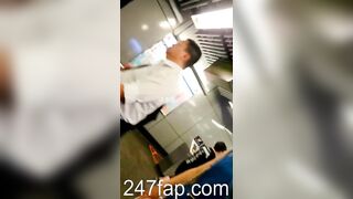 Mini Skirt Spy Voyeur with Face Young Amateur Chinese Asian Girl in Public 128