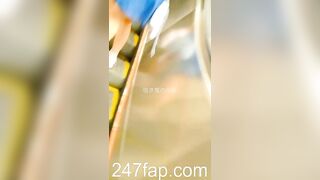 Mini Skirt Spy Voyeur with Face Young Amateur Chinese Asian Girl in Public 128