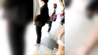 Under Skirt Record Voyeur with Face Young Amateur Chinese Asian Girl in Public 132