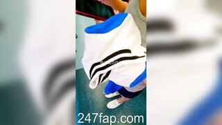 Peeping on Tits (Showing Face) Young Amateur Chinese Asian Girl in Public 185