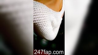 Peeping on Tits (Showing Face) Young Amateur Chinese Asian Girl in Public 192